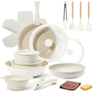 22Pcs Pots and Pans Nonstick Cookware Set Induction Cookware