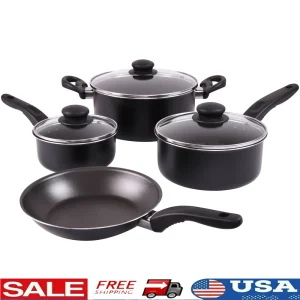 7 Piece Non Stick Aluminum Cookware Set