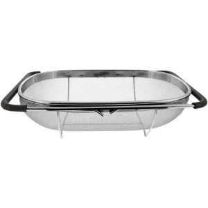 Over the Sink Colander Strainer Basket Stainless Steel