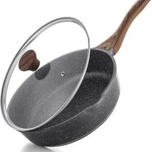 Nonstick Skillet, Frying Pan 10/11/12-inch, with Lid, Stay-cool Handle